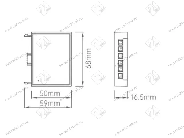 Блок управления подсветкой сенсорный 59х68х16,5мм, умный дом, 12VDC/100W, черный 2