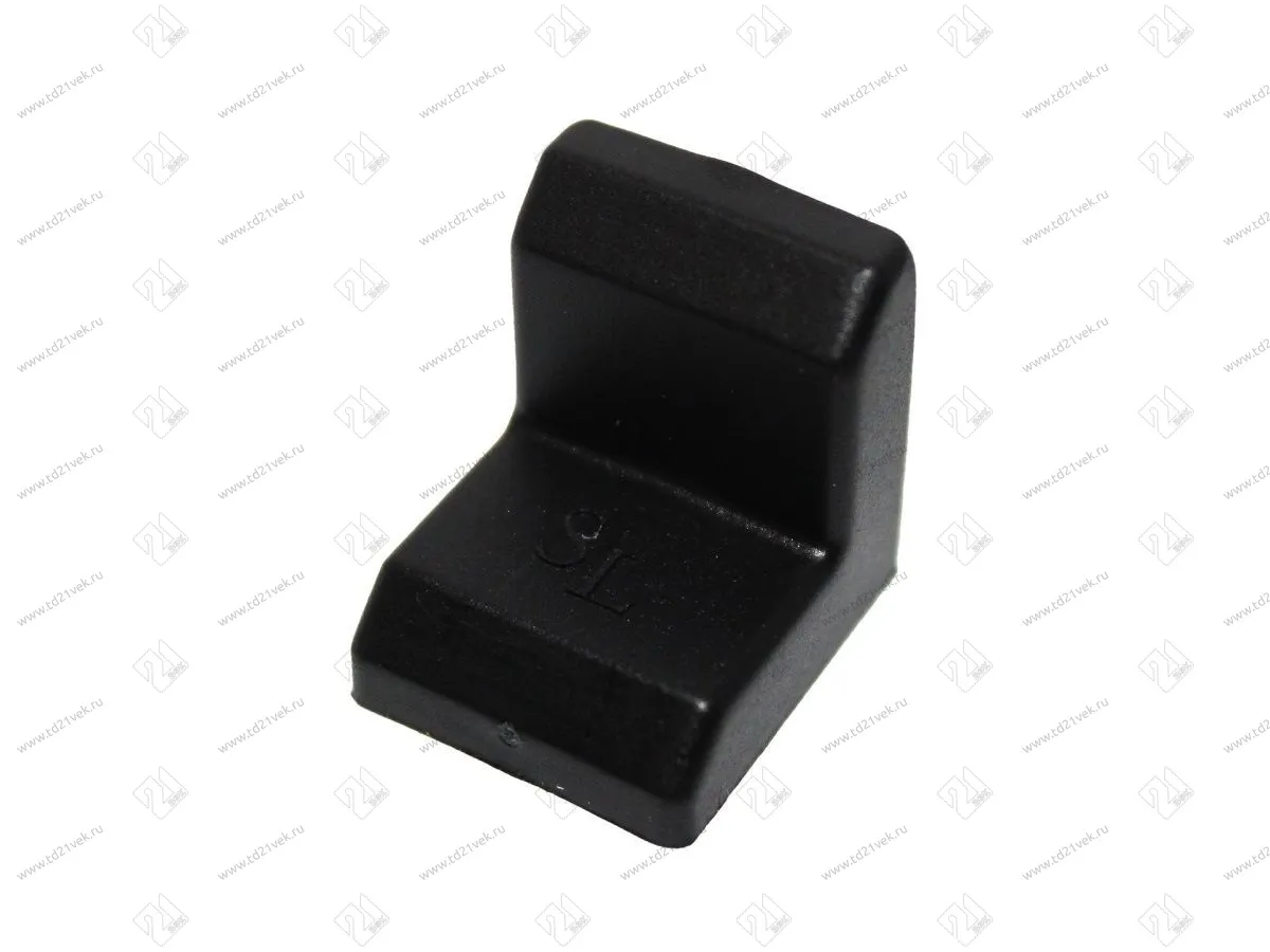 Уголок крепежный 21*21 мм с крышкой, 029.10 черный <250/2000> 1