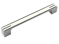 RS267CP/W.4/160 Ручка-скоба 160 мм белый/хром <25>