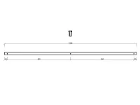 Профиль-ручка 960мм (L1000мм) хром, PRUTOK