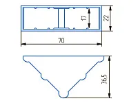 Уголок защитный пластиковый для стекла 17 мм, прозрачный