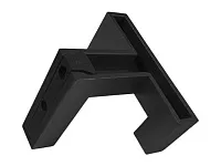 Пластиковый крючок, двухрожковый, малый, черный