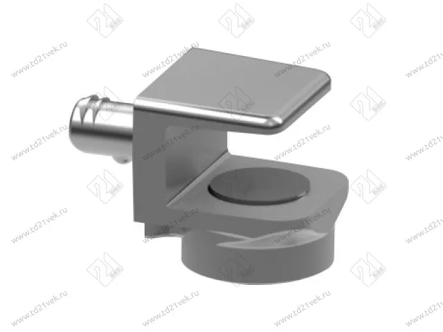 103-05-09-402 Полкодержатель Mesan (д/стекла 4-6мм)(со штырем) квадрат (метал.винт) никель <100/1000> 1