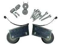 Комплект роликов на 1 дверь, асимметрия, базовый, 37,5 мм