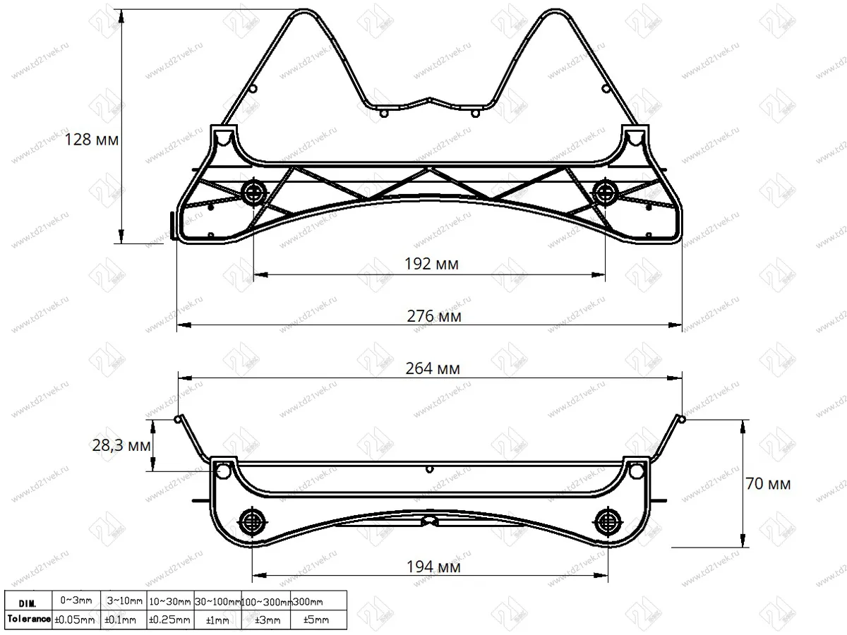 Сушилка для посуды 700мм двухуровневая, нерж, основа из алюминия, V3SS/700, 1 индивидуальная упаковка 4