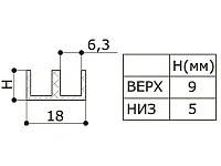Направляющие для стекла 2м., белый