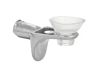 Полкодержатель с присоской и упором, для стеклянных полок, никель