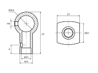 Держатель рейлинга традиция хром