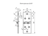 Петля карточная 109*40 цинк <150>
