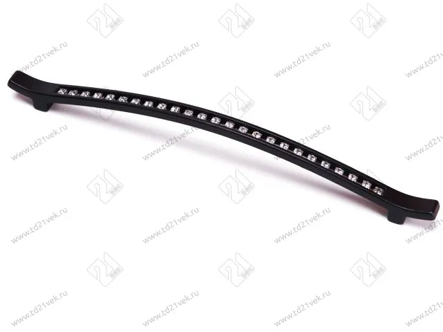 Скоба "Оскар" со стразами 5193-12/224 (мат. черный) <40/360> 1