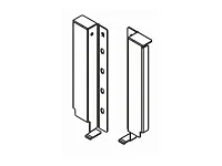 Крепление задней стенки Dragon Pro, H209 мм, белый, комплект- 2 шт.