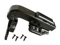 Петля угловая 90°, 48мм, планка Н=2, 3D, CLIP-ON, 2 накладки+4 самореза., с доводчиком, черный