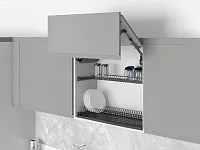 S-5160-A-16 Сушилка для посуды с поддоном, 700 мм, для 16 ДСП, Starax, 668х295-345 мм, антрацит (комплект посудосушителей)