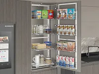 S-1248-C Выдвижная колонна для кухни в базу 600 мм, Starax, 6-ти ярусная, (530х510х1700-1850 мм)