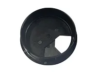 Заглушка кабель-канала, пластиковая, круглая, d=60 мм, черная