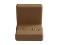 Уголок крепежный 25x25 мм толщ.1,2мм с крышкой, орех 10-419P <200/2000>