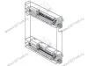 S-2413-08-C Бутылочница 150, Starax, 2-х ярусная, направляющие Blum Tandem, выдвижение 7/8, (106х475х495), правая, хром превью 2