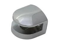 Полкодержатель для стекла 7,6мм, средний под саморез, для стекла, хром