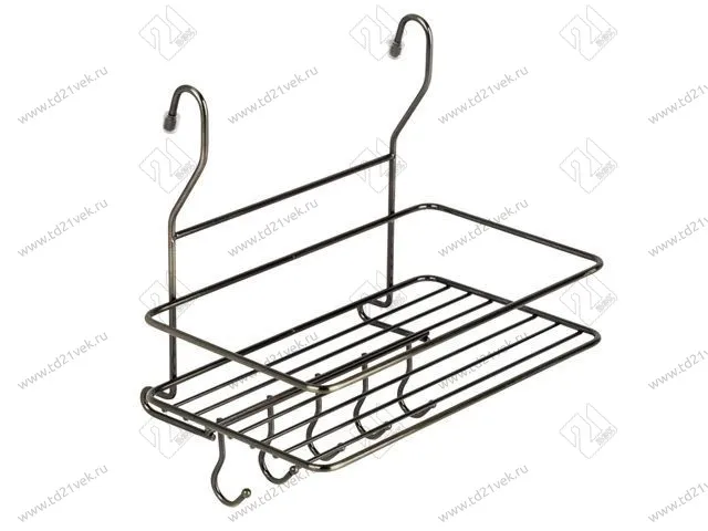 MX-403 BA Полка на рейлинг большая с крючками, 260х180х264мм, бронза, <12> 1