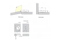 ZM-INHC090BEO Петля самозакр-ся гидравл-ая накладная ИННОВО GTV,без евро,отв. пл. Н0,45/35мм <100>