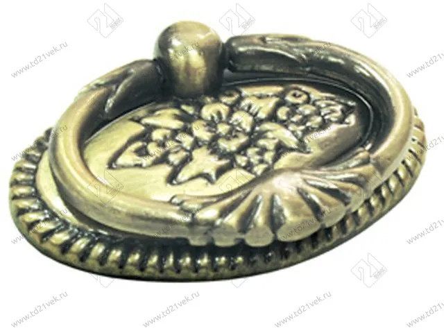 RC027AB.3 Ручка-кнопка C2720, старинная латунь <50/500> 1