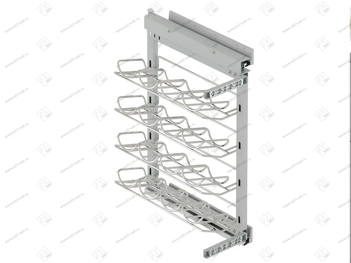 S-2181-C Винный шкаф в базу 400 мм, Starax, направляющие Blum Tandem, (260х470х640 мм), с доводчиком, левая 3