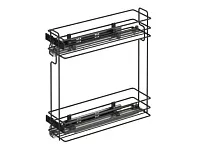 S-2441-08-A Бутылочница 200, Starax, 2-х ярусная, направляющие Blum Tandem, полувыдвижение, (151х475х495), левая, антрацит