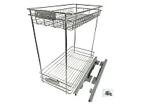 Бутылочница 300, нижнее крепление, круглый прут, 470х240х458 мм, хром