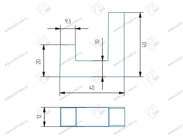 Пластиковый крючок, однорожковый, матовый хром 2