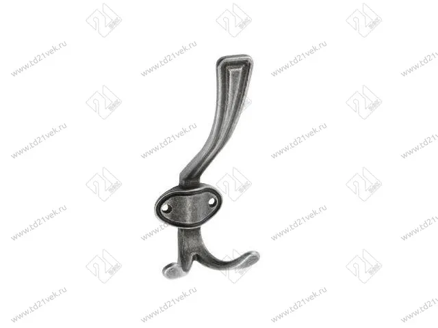 WZ-CORUNA-D-07  мебельный крючок CORUNA , большой , античное серебро <20> 1