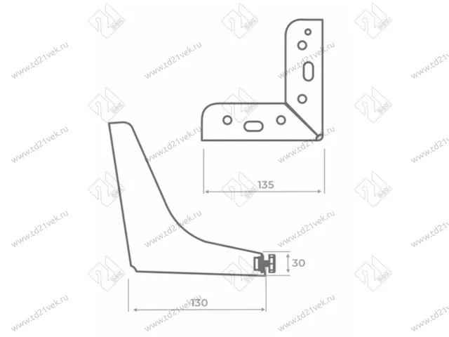 Опора декоративная Н130мм, черный матовый 3