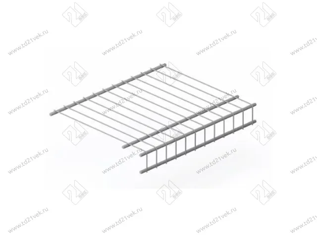 Полка сетчатая 450*3000 мм, метал.серебристый <4> 1