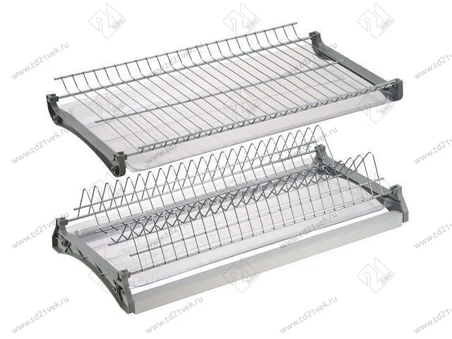 Сушилка для посуды 600мм двухуровневая, нерж, основа из алюминия, V3SS/600, 1 индивидуальная упаковка 1