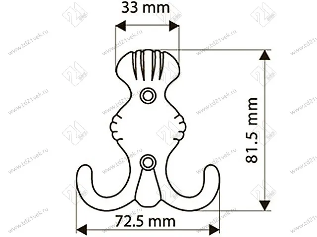 Крючок ОСКАР 13.088-06 (хром) <50/400> 2