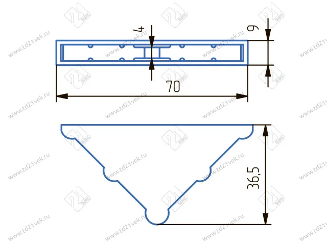 Уголок защитный пластиковый для стекла 4 мм, прозрачный 2