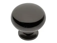 GS-BERGA-1-12 Ручка стальная (кнопка) BERGAMO черный хром <25>