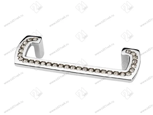 Скоба "Оскар" со стразами 5392-06/96 (хром) <25/200> 1