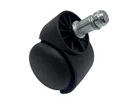 Опора колесная 413, на штифте d11мм, d50 мм, h80 мм, нагрузка 30 кг, черный