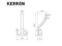 KR0071 AC Крючок античная медь <25/150>
