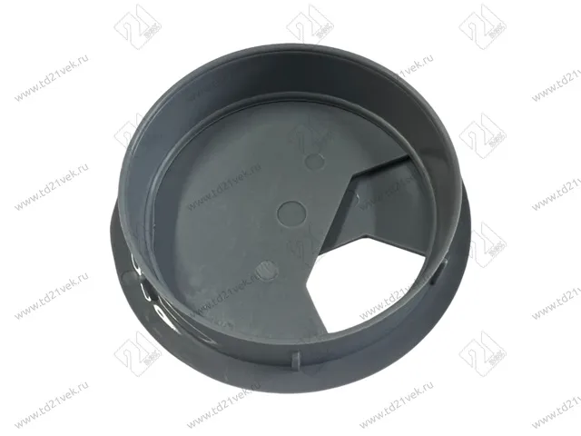 Заглушка кабель-канала, пластиковая, круглая, d=60 мм, серая 2