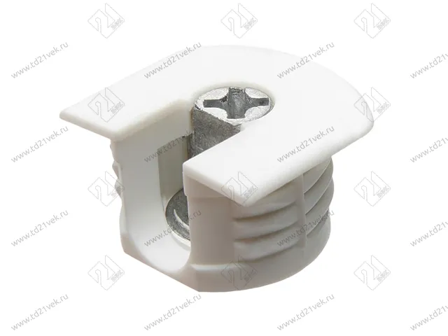 RED Стяжка d20*12,5мм с эксцентриком для плиты 16 мм, белый 1