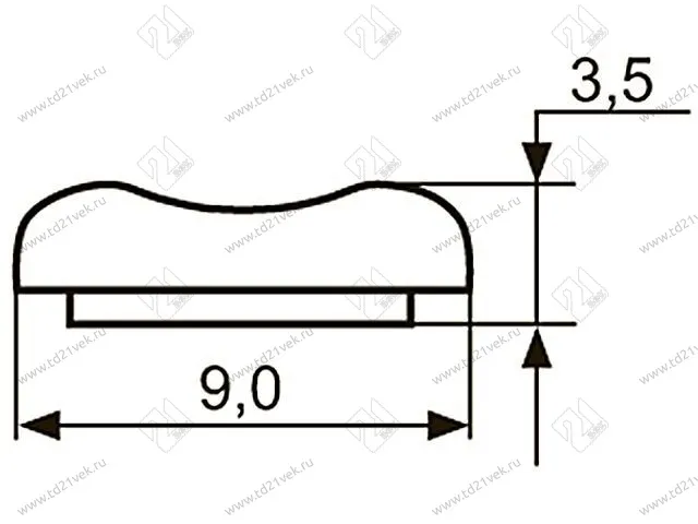 Декор "Sal-M 7" <9мм> (хром) krom <200/800> 2