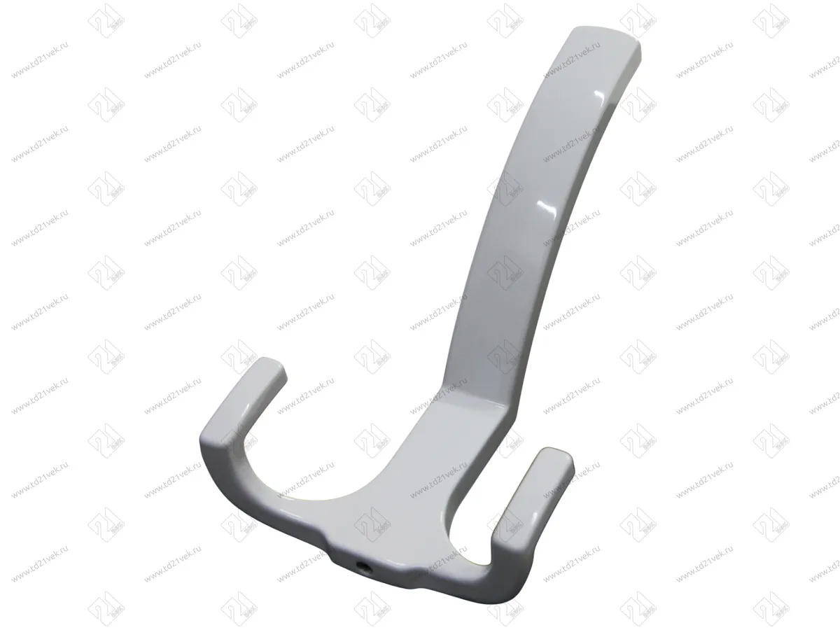 Крючок трехрожковый, белый, V LORD, в комплекте: саморез 2 шт., крепёжная планка, ключ 1