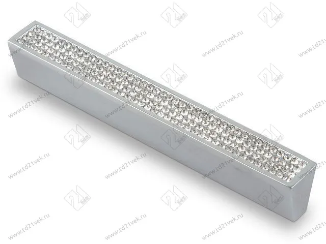 CRL06-128 Ручка-скоба с кристаллами, хром <25/125> 1