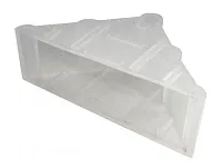 Уголок защитный пластиковый для стекла 17 мм, прозрачный