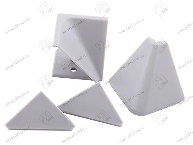 Ком-т заглушек к плинтусу Плато/Элит, серый <200> 1