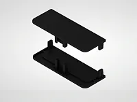 С-образный комплект закрытых заглушек (2 шт.) №2 черный <10>