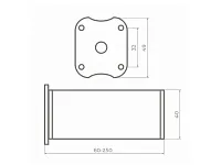 Опора декоративная H100+15мм, хром