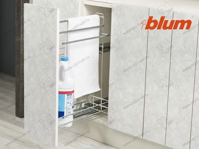 S-2524-C Бутылочница 200, Starax Cristal, направляющие Blum Tandem, (151х475х640 мм), полное выдвижение, правая 1