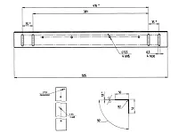 Уголок для крепления духового шкафа 308/505, L-505 мм, комплект 2 шт., белый